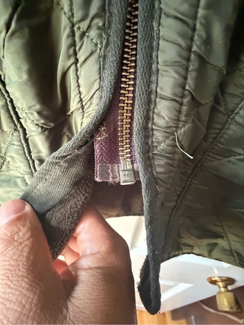 Barbour Polarquilt Waistcoat Zip In Liner Gilet Olive Green Mens Large L 42 44 - Picture 4 of 11